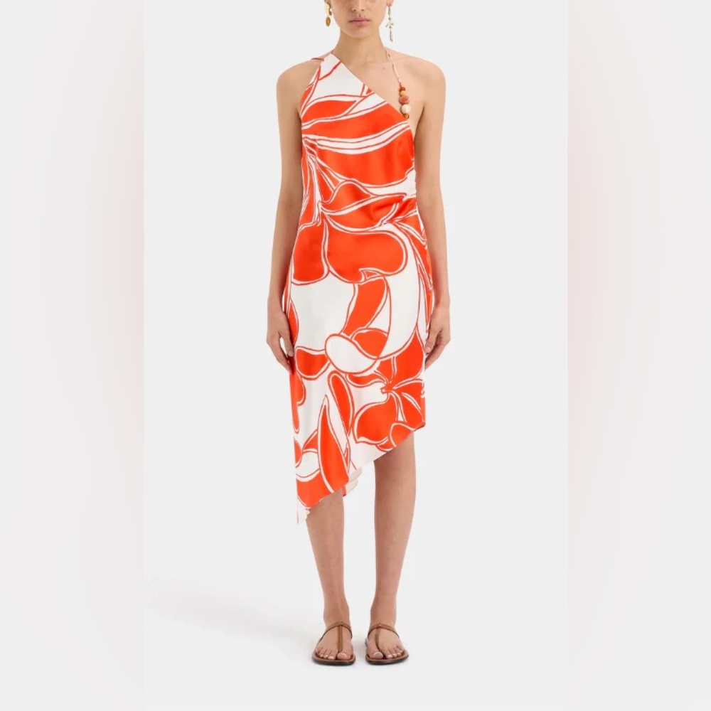 SIR the Label Ramona Asymmetrical Bias Dress - Mariposa Lily SZ 2 US 6 New - Picture 3 of 16